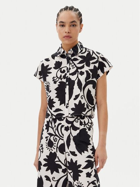 Gaudi Koszula 511FD45011 Czarny Regular Fit. Czarne koszule damskie Gaudi, bez wzorów, z bawełny, bez kołnierzyka, bez ramiączek. Za 189.99 zł.