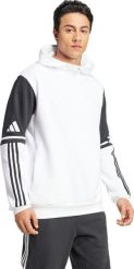 Bluza męska adidas Squadra 25 Sweat Hoody biało-czarna JD2976 L. Białe bluzy męskie Adidas, l, bez wzorów, bez ramiączek, bez kaptura. Za 139.19 zł.
