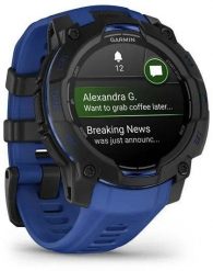Smartwatch Garmin Instinct 3 AMOLED 45mm czarny z paskiem w kolorze czarnym / black / bolt blue. Czarne zegarki smartwatch Garmin, bez wzorów. Za 1,944.09 zł.