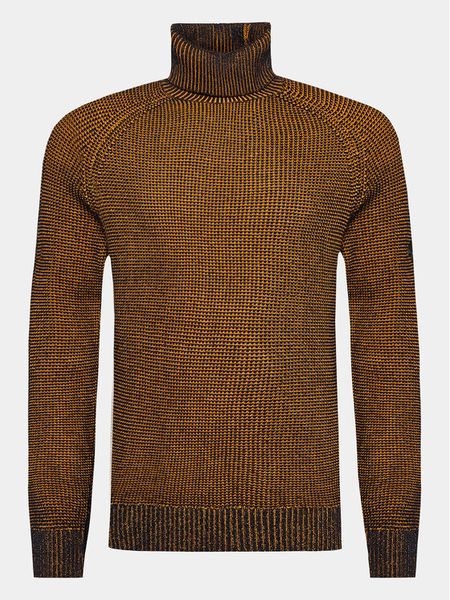 INDICODE Golf Alexavin 35-687 Brązowy Regular Fit. Brązowe swetry męskie INDICODE, m, bez wzorów, z bawełny, bez kołnierzyka, bez ramiączek. Za 99.99 zł.