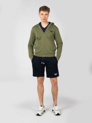 Emporio Armani Bluza | 111784 4F571 | Mężczyzna | Zielony. Zielone bluzy męskie Emporio Armani, m, bez wzorów, z bawełny, z kapturem. W wyprzedaży za 379.00 zł.