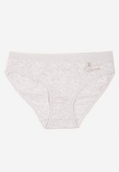 Jasnoszare Bawełniane Majtki w Stylu Fig Talivira. Szare majtki damskie Born2be, z bawełny. Za 4.99 zł.