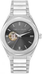 Zegarek Trussardi TRUSSARDI R2423156002 zegarek męski szary 42 mm. Szare zegarki męskie TRUSSARDI, bez wzorów. Za 722.63 zł.
