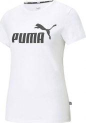 Puma Koszulka damska PUMA ESS LOGO TEE PUMA WHITE S. Białe bluzki damskie Puma, s, bez wzorów, bez kołnierzyka, bez ramiączek. Za 84.46 zł.