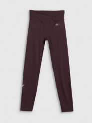 4F Legginsy treningowe damskie 4F x Anna Lewandowska - brązowe M. Brązowe legginsy damskie 4F, bez wzorów, z materiału. Za 129.99 zł.