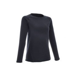 Sweter turystyczny NH100 damski. Niebieskie swetry nierozpinane damskie QUECHUA, s, bez wzorów, z materiału, bez kołnierzyka, bez ramiączek. Za 19.99 zł.