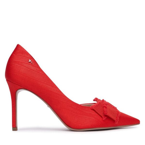 Szpilki Tamaris. Czerwone szpilki damskie Tamaris, bez wzorów, bez obcasa, na szpilce, bez zapięcia. Za 205.99 zł.