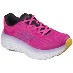 Buty sportowe damskie Skechers Max Cushioning Endea. Czerwone obuwie sportowe damskie Skechers, bez wzorów, bez zapięcia, na fitness i siłownię. Za 490.00 zł.