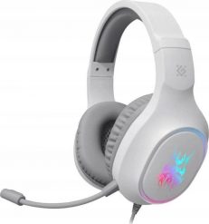 Słuchawki Defender Słuchawki z mikrofonem Defender FURY Gaming 4 pin + adapter 2x mini jack+ GRA białe. Białe słuchawki dla graczy Defender. Za 66.88 zł.