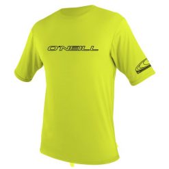 Koszulka do sportów wodnych ONEILL BASIC SKINS S/S krótki rękaw. Zielone bluzki damskie O'Neill, m, bez wzorów, ze skóry, sportowe, bez kołnierzyka, bez ramiączek. Za 99.99 zł.