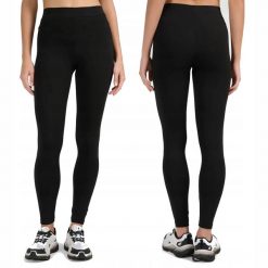Damskie legginsy bawełniane 4F F296. Czarne legginsy damskie 4F, bez wzorów, z bawełny. Za 54.50 zł.