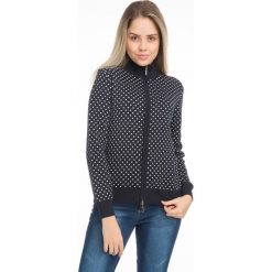 Kardigan w kolorze granatowym ze wzorem. Niebieskie kardigany damskie Denim Culture, l, bez wzorów, z bawełny, bez kołnierzyka. W wyprzedaży za 159.95 zł.