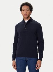 Barbour Sweter Patch Half Zip MKN0585NY91 Granatowy Regular Fit. Niebieskie swetry męskie Barbour, l, bez wzorów, z wełny, bez kołnierzyka, bez ramiączek. Za 579.99 zł.