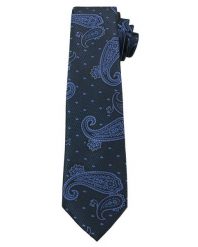 Granatowy Elegancki Krawat w Łezki -ALTIES- 6 cm, Męski, Paisley. Niebieskie krawaty i muchy Alties, bez wzorów, z tkaniny, eleganckie. Za 49.00 zł.