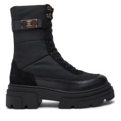 Trapery Tommy Hilfiger. Czarne trapery damskie Tommy Hilfiger, bez zapięcia. Za 899.99 zł.