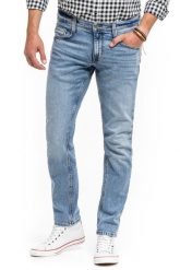 MUSTANG OREGON TAPERED MĘSKIE SPODNIE JEANSOWE JEANSY DENIM BLUE 1014040 5000 202. Niebieskie spodnie materiałowe męskie Mustang, bez wzorów, z bawełny, z obniżonym stanem. Za 199.99 zł.