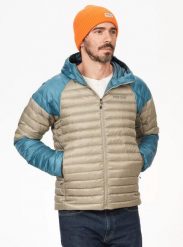 MARMOT Kurtka puchowa męska Hype Down Hoody moon river/vetiver-L. Niebieskie kurtki męskie Marmot, l, bez wzorów, z materiału, bez kaptura. Za 968.00 zł.