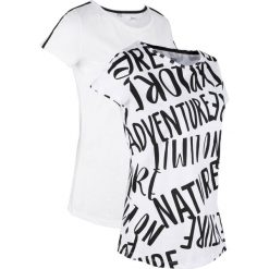 Shirt bawełniany sportowy (2 szt.), krótki rękaw bonprix biały. Koszulki sportowe damskie bonprix. Za 49.98 zł.