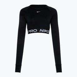 Top treningowy longsleeve damski Nike Pro 365 Dri-Fit. Czarne koszulki sportowe damskie Nike, m, bez wzorów, bez ramiączek, dri-fit (nike). Za 189.99 zł.