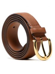 Lauren Ralph Lauren Pasek Damski Charm Classc 412802952005 Brązowy. Brązowe paski damskie Lauren Ralph Lauren, bez wzorów, ze skóry. Za 239.99 zł.