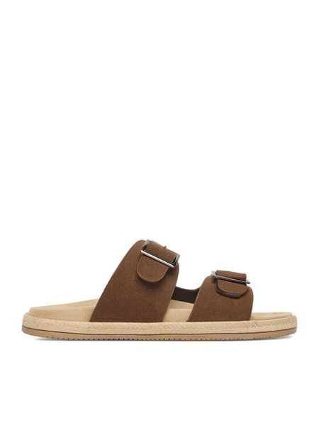 Quiksilver Klapki CEO-CROSSJACK-01 Brązowy. Brązowe klapki męskie Quiksilver, bez wzorów, z materiału, bez zapięcia. Za 149.99 zł.