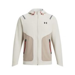 Męska kurtka dresowa Under Armour UNSTOPPABLE LC. Białe kurtki męskie Under Armour, m, bez wzorów, z dresówki, bez kaptura. Za 505.30 zł.