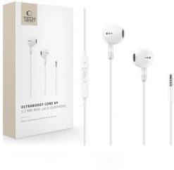 Słuchawki Tech-Protect TECH-PROTECT ULTRABOOST MINI JACK EARPHONE CORE G4 WHITE. Białe słuchawki dokanałowe TECH-PROTECT. Za 21.39 zł.
