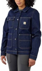 Kurtka Carhartt Rugged Flex Denim Basin. Kurtki męskie Carhartt, m, bez wzorów, z denimu, bez kaptura. Za 316.73 zł.