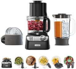 Robot kuchenny Kenwood FDM72.990BK robot kuchenny 1000 W 3 l czarny Wbudowana waga. Czarne roboty kuchenne Kenwood. Za 1,345.99 zł.