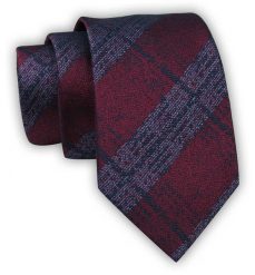 Krawat Alties (7 cm) - Elegancki i Stonowany Wzór. Czerwone krawaty i muchy Alties, bez wzorów, z tkaniny, eleganckie. Za 49.00 zł.
