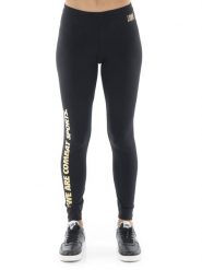 Legginsy z bawełna na co dzień na siłownię. Czarne legginsy damskie LEONE 1947 APPAREL, bez wzorów, z bawełny. Za 164.19 zł.