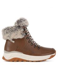 Rieker Revolution Lifestyle Botki W0063-22 Brązowy. Brązowe botki damskie Rieker Revolution Lifestyle, bez wzorów, ze skóry, bez obcasa, na płaskiej podeszwie, bez zapięcia. Za 398.99 zł.