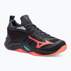 Buty do siatkówki Mizuno Wave Dimension. Czarne buty sportowe męskie Mizuno, bez wzorów, bez zapięcia, do piłki ręcznej, mizuno wave. Za 299.99 zł.