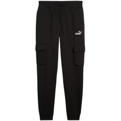 Spodnie męskie Puma ESS No.1 Logo Cargo Pants FL 01. Czarne spodnie materiałowe męskie Puma, bez wzorów. Za 168.99 zł.