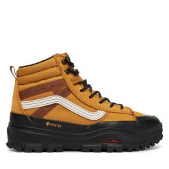 Trekkingi Vans. Żółte botki męskie Vans, bez wzorów, z gore-texu, sportowe, bez obcasa, bez zapięcia. Za 799.99 zł.