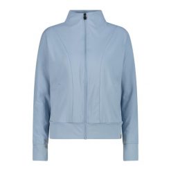 Kurtka damska z zamkiem i wysokim kołnierzem CMP. Niebieskie kurtki sportowe damskie CMP, bez wzorów, bez ramiączek, bez kaptura, trekkingowe. Za 290.50 zł.