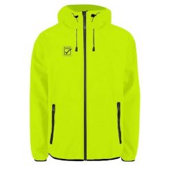 Fluo Żółta Unisex Softshell Kurtka - Wiatroszczelna i Oddychająca. Żółte kurtki męskie Givova, bez wzorów, z poliesteru, eleganckie, bez kaptura. Za 271.99 zł.