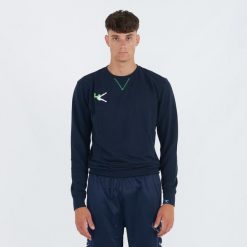 Bluza bawełniana Napix z okrągłym dekoltem. Niebieskie bluzy męskie ELPLAYER, m, bez wzorów, z bawełny, casualowe, bez ramiączek, bez kaptura. Za 74.00 zł.