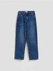 Jeansy regular - niebieski. Niebieskie jeansy damskie Reserved, bez wzorów, z bawełny. Za 139.99 zł.