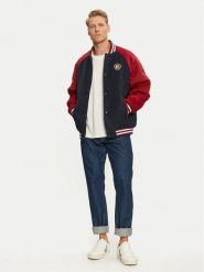 Tommy Jeans Kurtka bomber DM0DM19631 Granatowy Regular Fit. Niebieskie kurtki męskie Tommy Jeans, m, bez wzorów, z jeansu, bez kaptura. Za 759.99 zł.