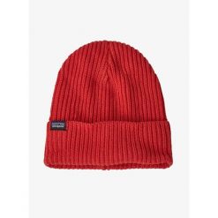 Czapka zimowa Patagonia Fisherman Rolled Beanie - madder red. Czerwone czapki damskie Patagonia, na zimę, bez wzorów. Za 167.20 zł.