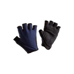 Rękawiczki na rower ROADR 500. Czarne rękawiczki męskie TRIBAN, bez wzorów, z elastanu. Za 29.99 zł.