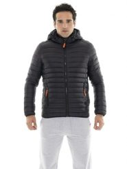 Kurtka puchowa z nylon z kaptur na co dzień. Czarne kurtki męskie LEONE 1947 APPAREL, xl, bez wzorów, z nylonu, bez kaptura. Za 589.40 zł.
