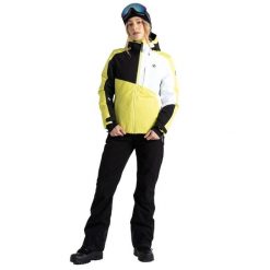 Kurtka Narciarska Damska Chute. Czarne kurtki sportowe damskie Dare 2B, xs, bez wzorów, z materiału, bez ramiączek, z kapturem, narciarskie. Za 251.99 zł.
