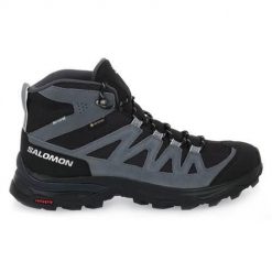 Buty trekkingowe damskie Salomon X Ward Leather Mid Gtx W. Czarne obuwie trekkingowe damskie Salomon, z gore-texu, za kostkę, bez zapięcia. Za 755.00 zł.