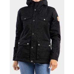 Kurtka zimowa damska Fjallraven Greenland Winter Jacket. Czarne kurtki sportowe damskie Fjällräven, na zimę, bez wzorów, bez ramiączek, bez kaptura, trekkingowe. Za 1,493.80 zł.
