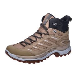 Buty trekkingowe damskie Lowa Innovo Mid Gtx. Brązowe obuwie trekkingowe damskie Lowa, z materiału, za kostkę, bez zapięcia. Za 985.00 zł.