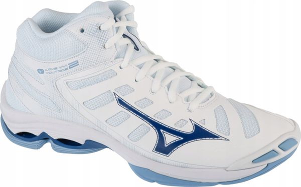 Mizuno Wave Voltage 2 Mid V1GA246511 białe 44,5. Białe buty sportowe męskie Mizuno, bez wzorów, bez zapięcia, mizuno wave. Za 496.99 zł.