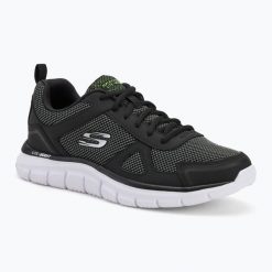 Buty męskie SKECHERS Track Bucolo. Czarne buty sportowe męskie Skechers, bez wzorów, bez zapięcia. Za 219.99 zł.