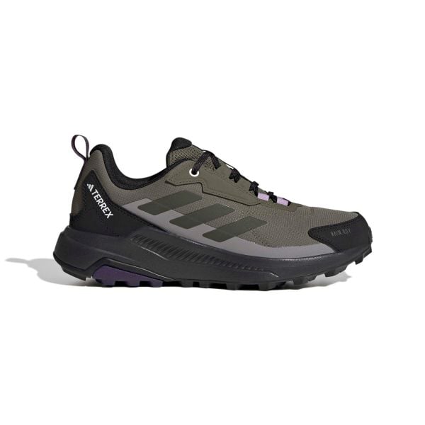 Damskie buty trekkingowe adidas Terrex Anylander Rain.Rdy. Zielone obuwie trekkingowe damskie Adidas, z materiału, bez zapięcia. Za 368.50 zł.